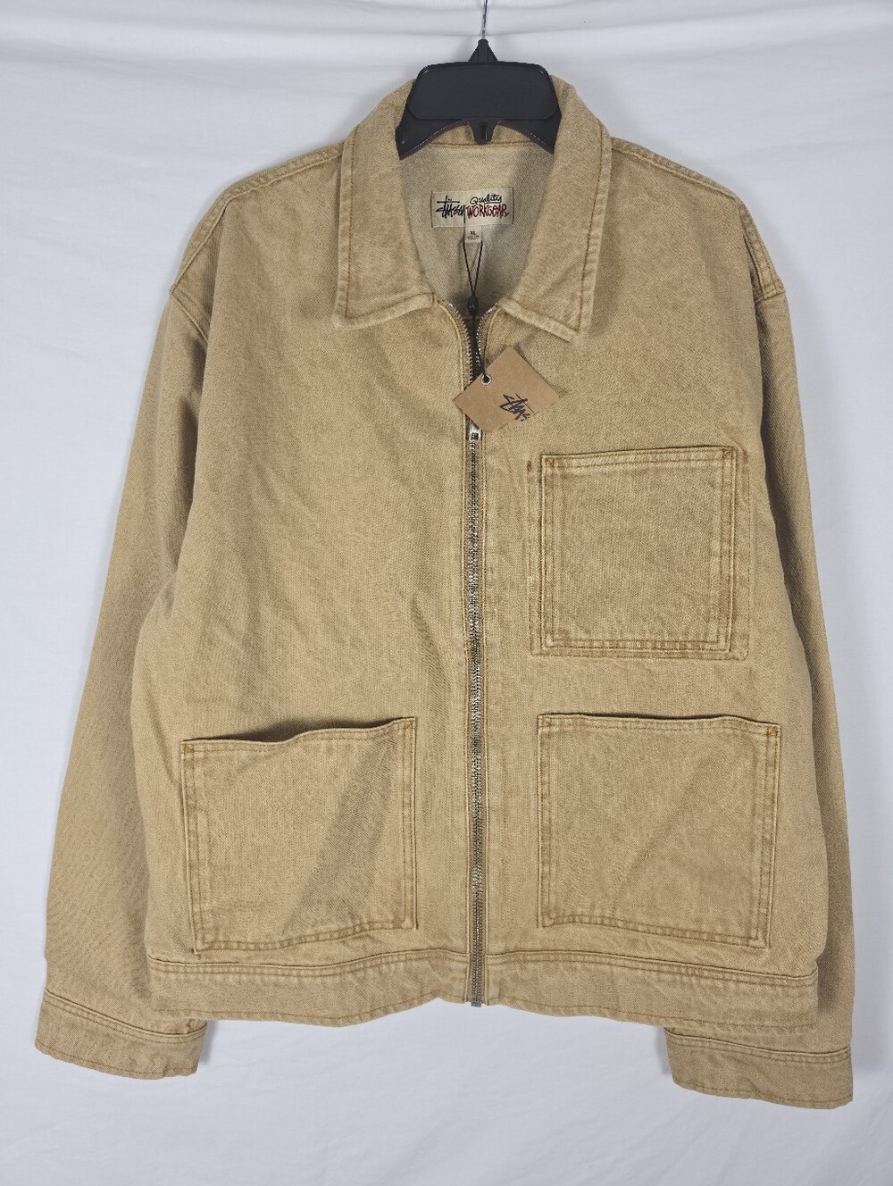 NWT Stüssy Quality Workgear Canvas Zip-Front Jacket - XL